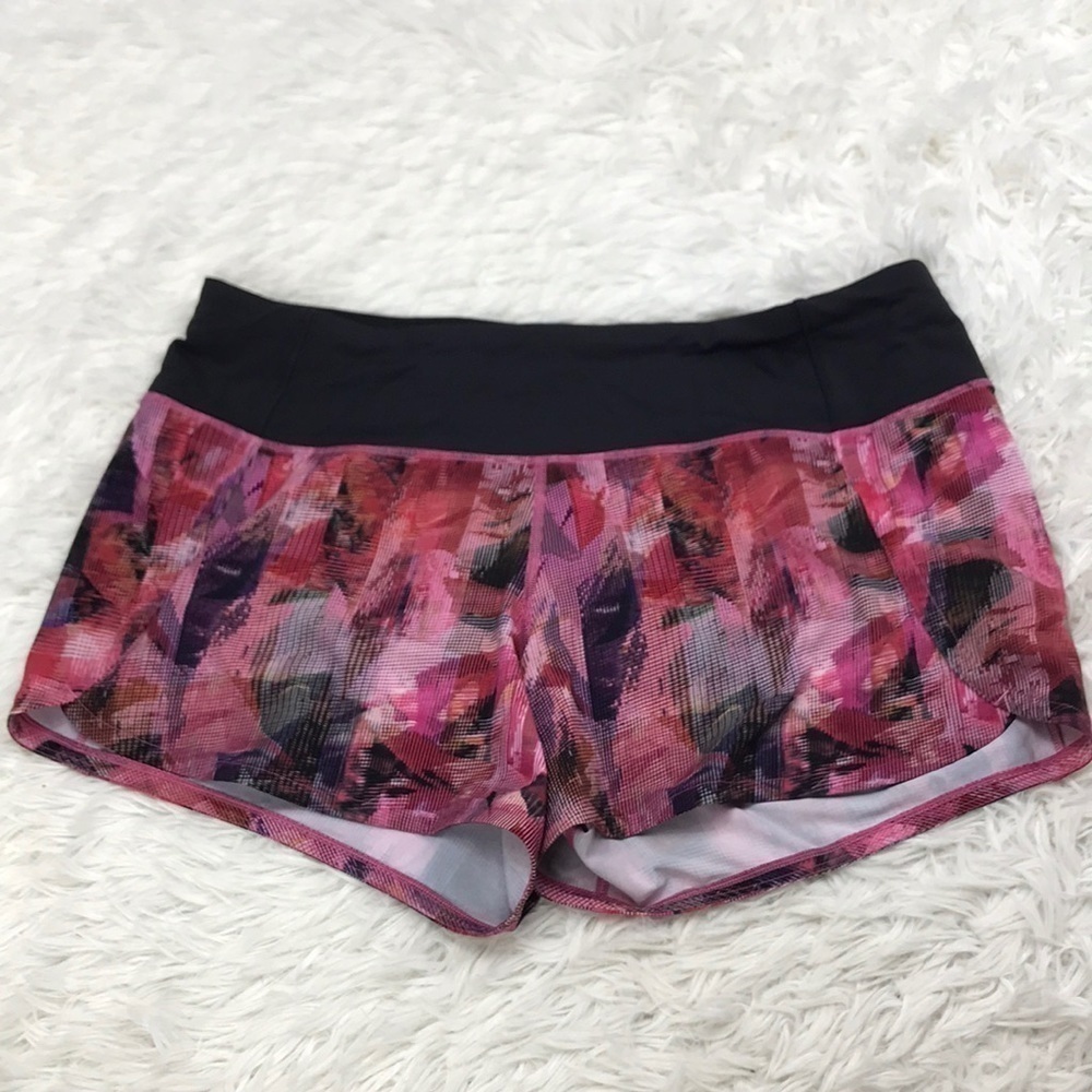 Lululemon Run Times Short II *4" Sun Dazed Multi Pink / Super Dark